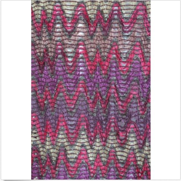 Missoni Scarf Long Fringe Multicolor Zig Zag Knit 70in L - Picture 6 of 7